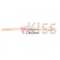 Agrafa pentru par metalica AGF000BB - KISS Auriu cu perle 